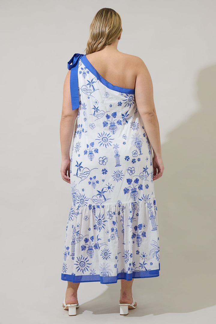 Alvina Tropics Nicol One Shoulder Maxi Dress Curve