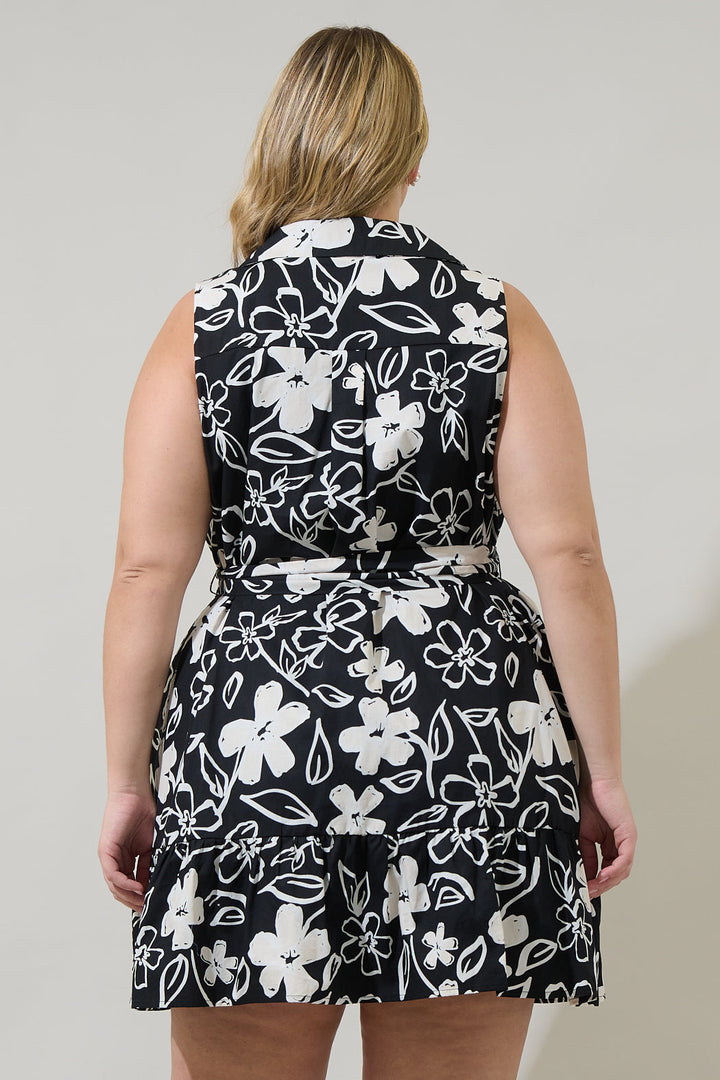Kianza Floral Simani Shift Mini Dress Curve