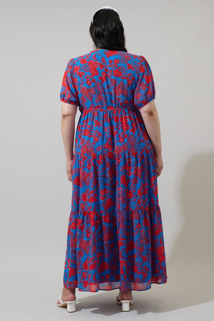 Tiered Maxi Dress Calla Floral Curve