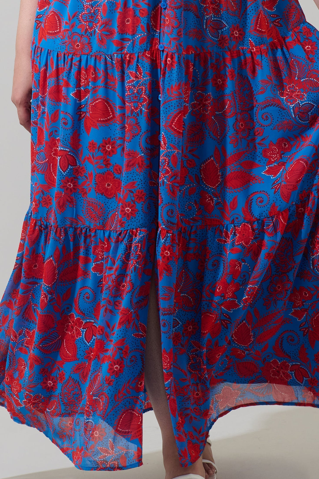 Tiered Maxi Dress Calla Floral Curve