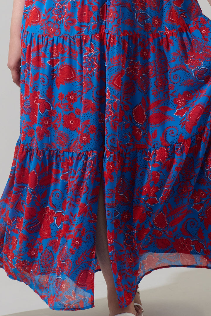 Tiered Maxi Dress Calla Floral Curve