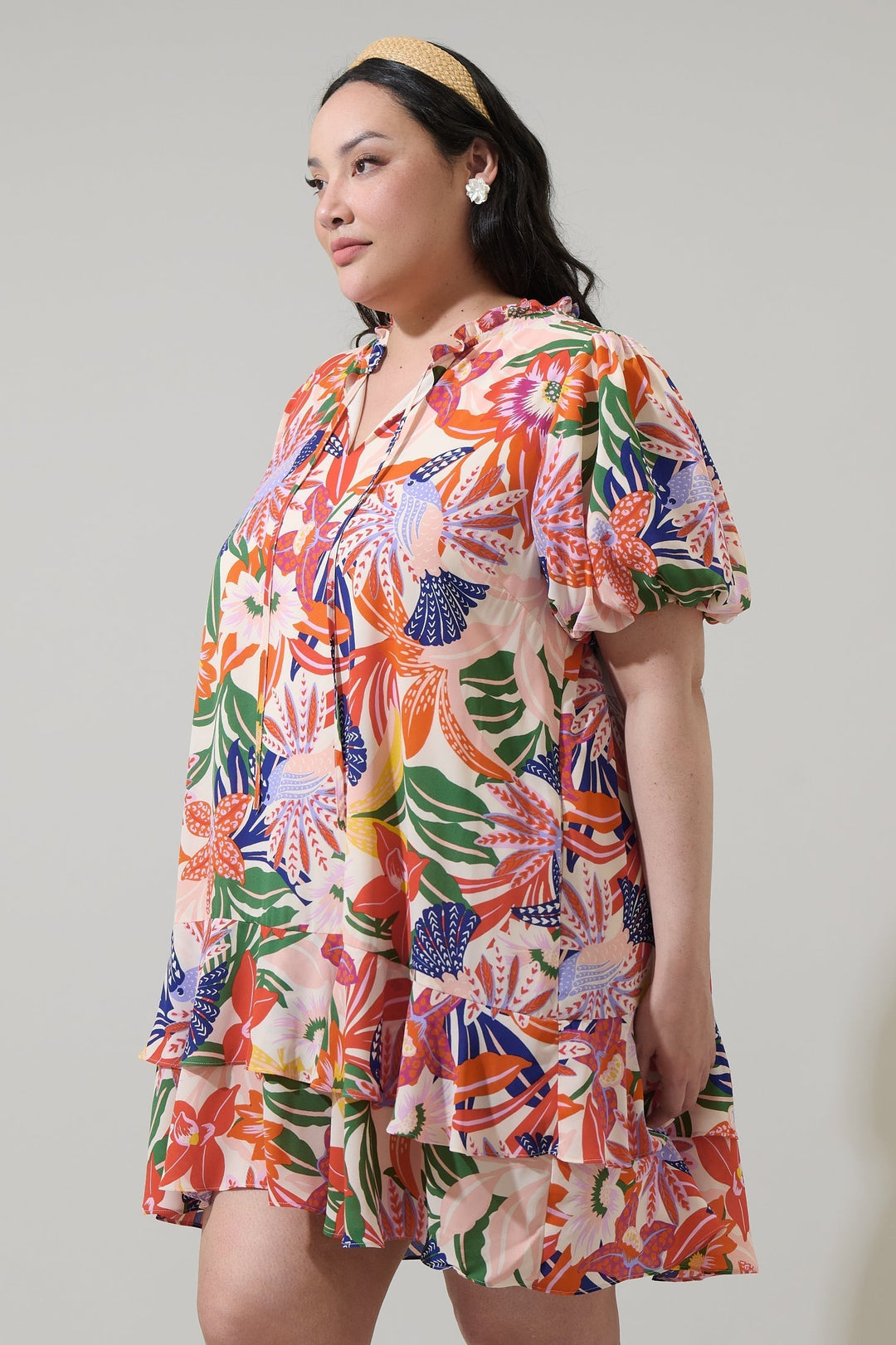 Hatley Floral Runner Up Shift Dress Curve