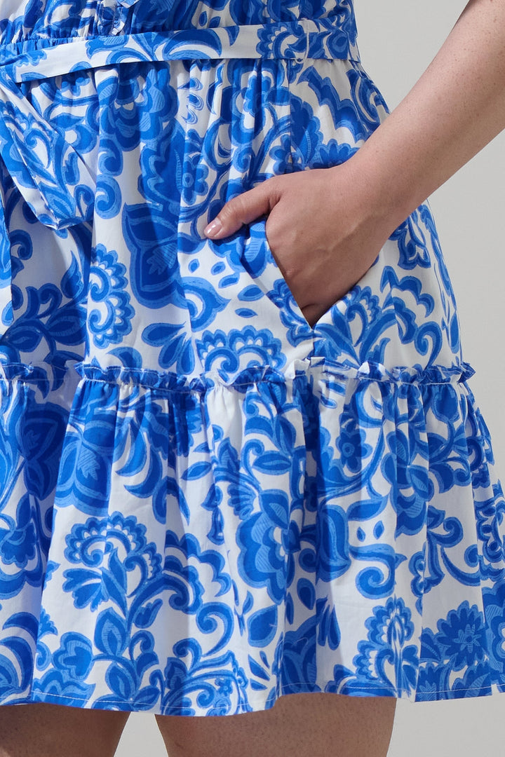Magee Floral Ruffle Mini Dress Curve