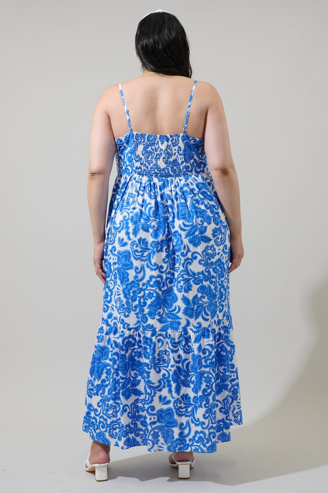 Magee Floral Cabana Flowy Maxi Dress Curve