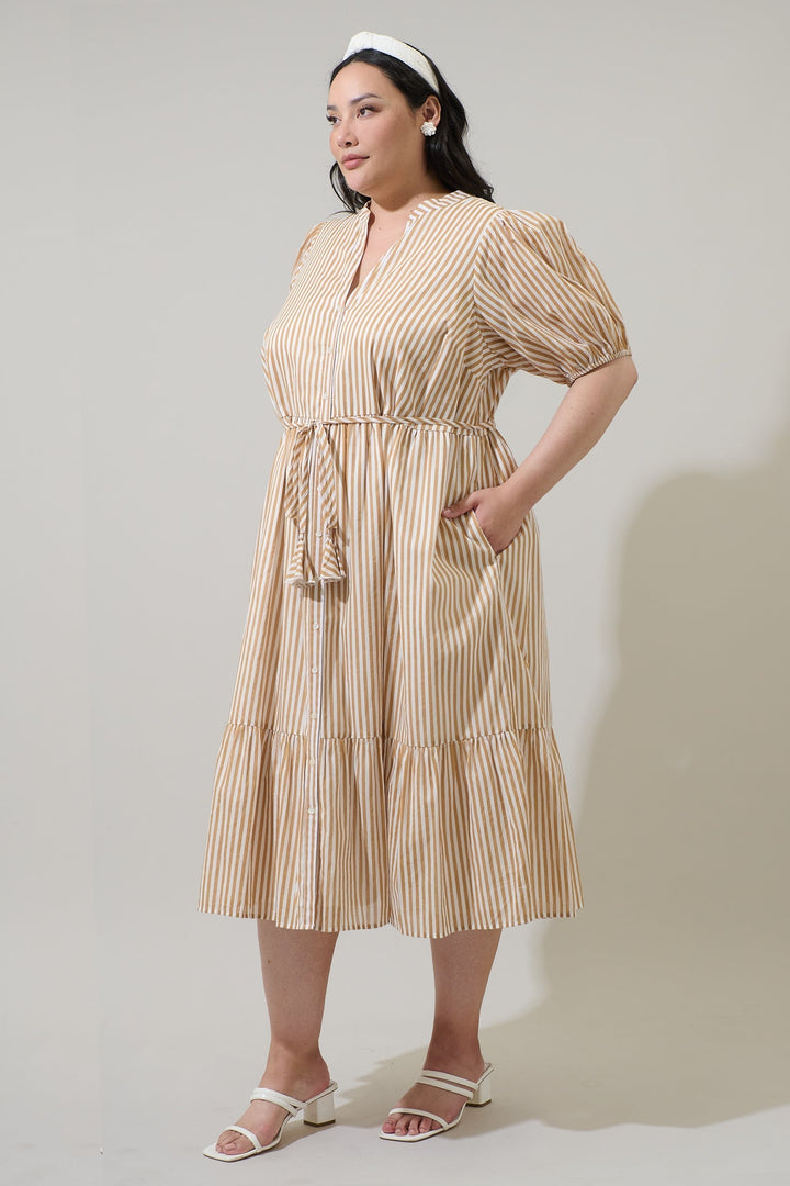 Beth Button Down Midi Dress Dream State Curve