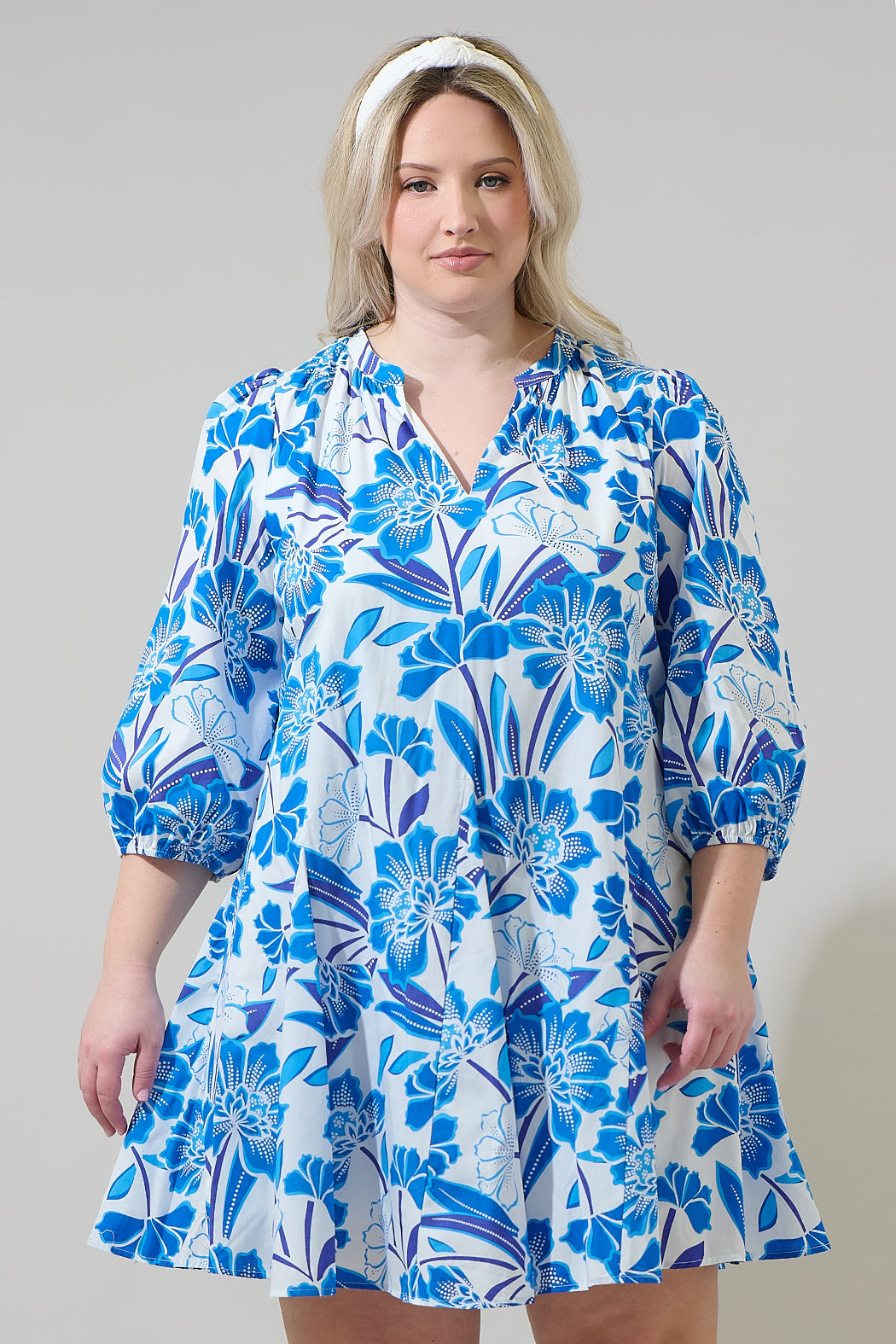Maci Floral Lody Flare Mini Dress Curve