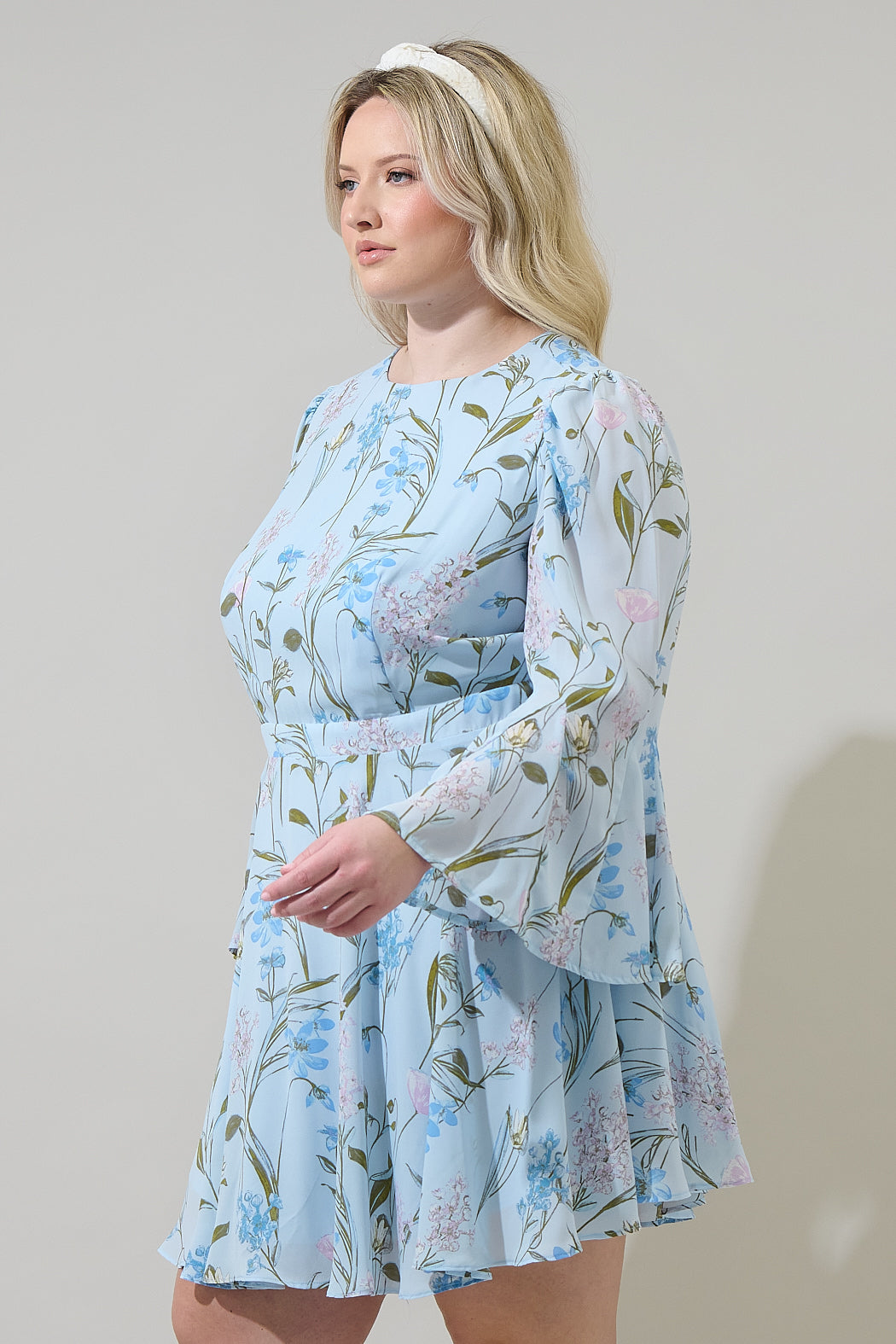 Leida Floral Yara Flare Mini Dress Curve