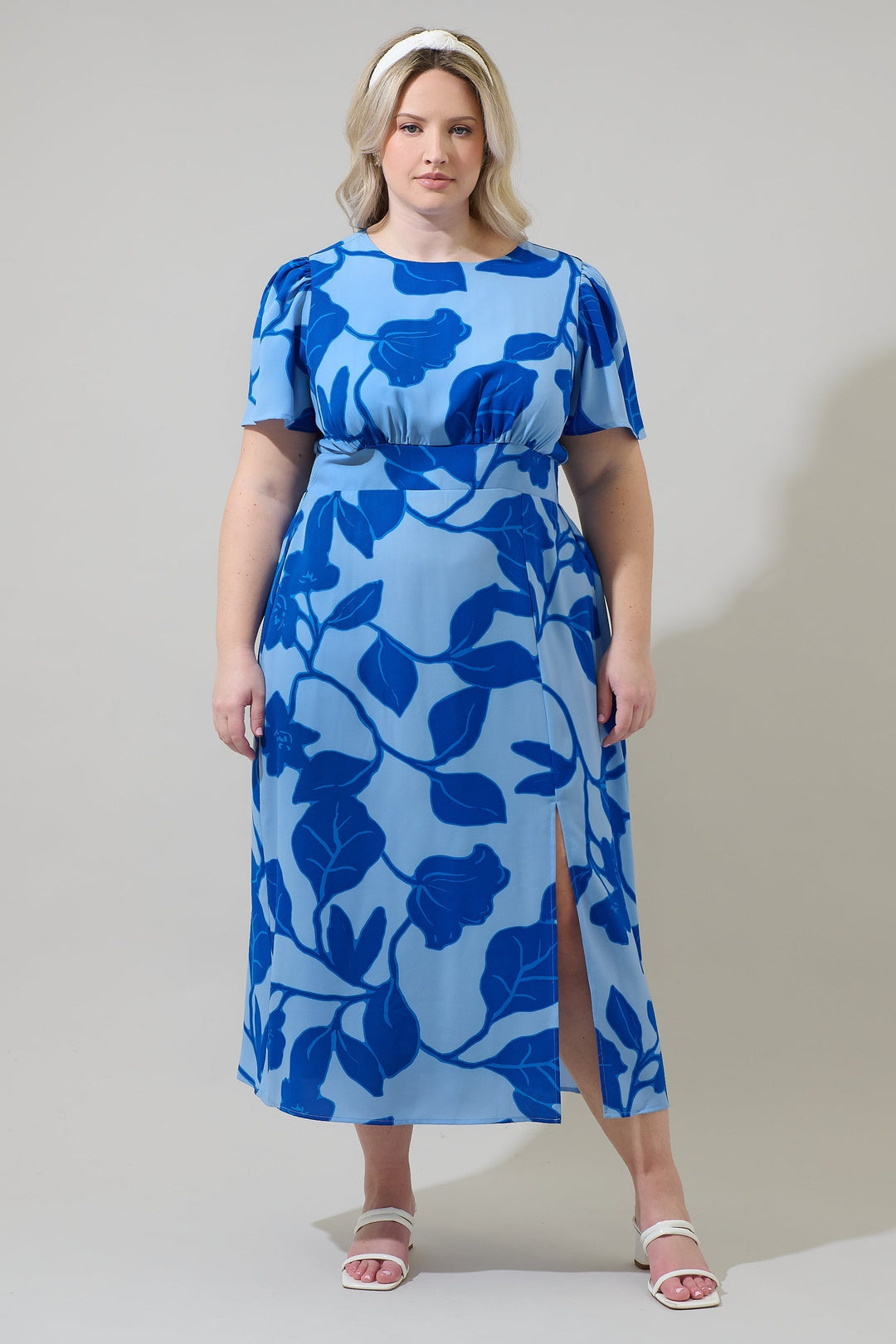 Ariya Garden Bloom Midi Dress Curve