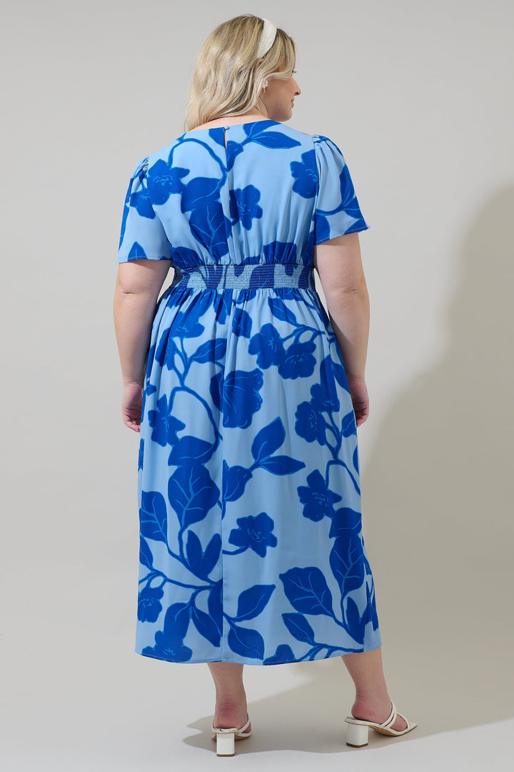 Ariya Garden Bloom Midi Dress Curve