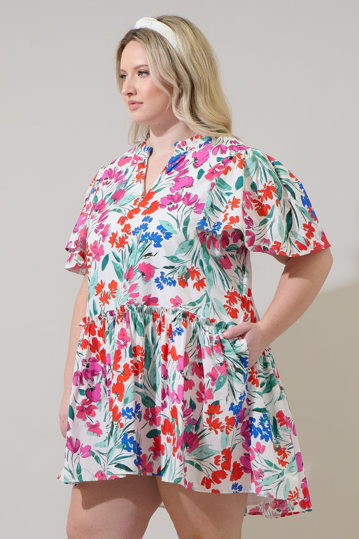 Kivia Blossom Rock A By Trapeze Mini Dress Curve