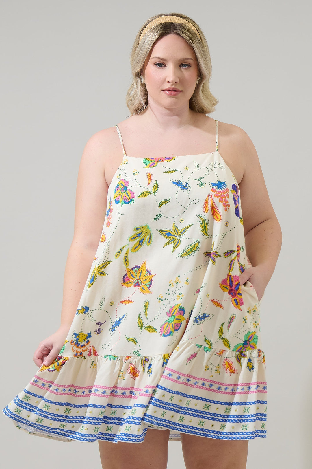 Jenny Shift Mini Dress Miraflor Curve