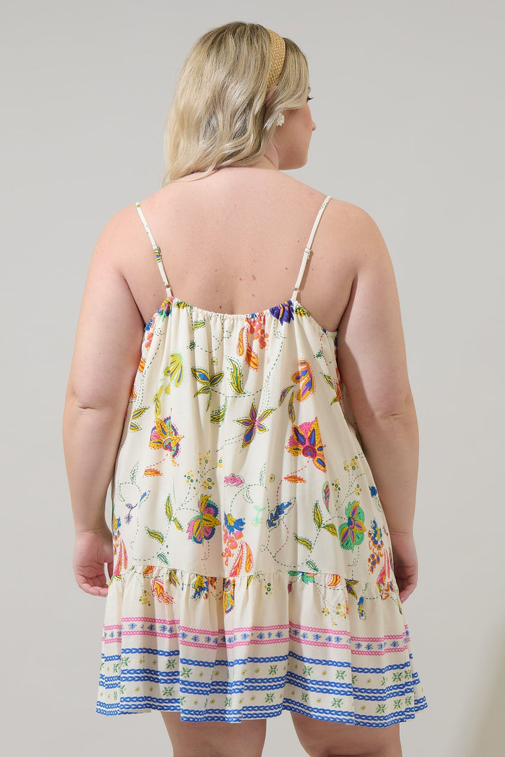 Jenny Shift Mini Dress Miraflor Curve