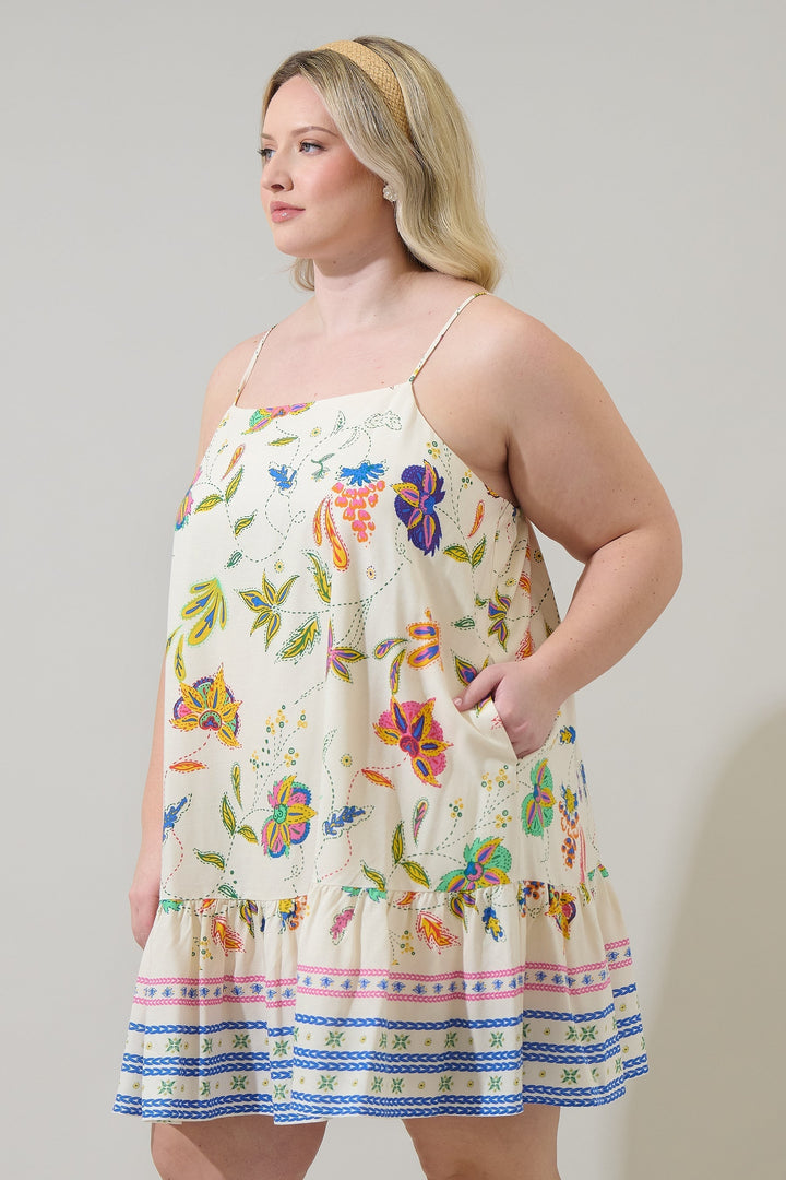 Jenny Shift Mini Dress Miraflor Curve