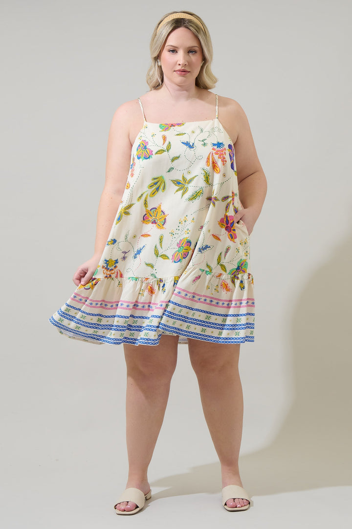 Jenny Shift Mini Dress Miraflor Curve