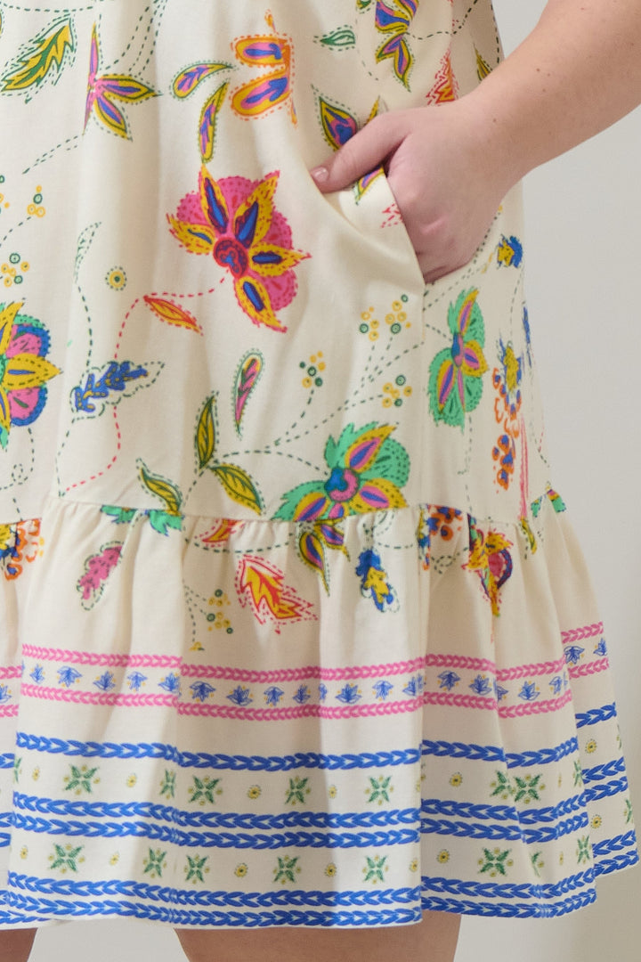 Jenny Shift Mini Dress Miraflor Curve