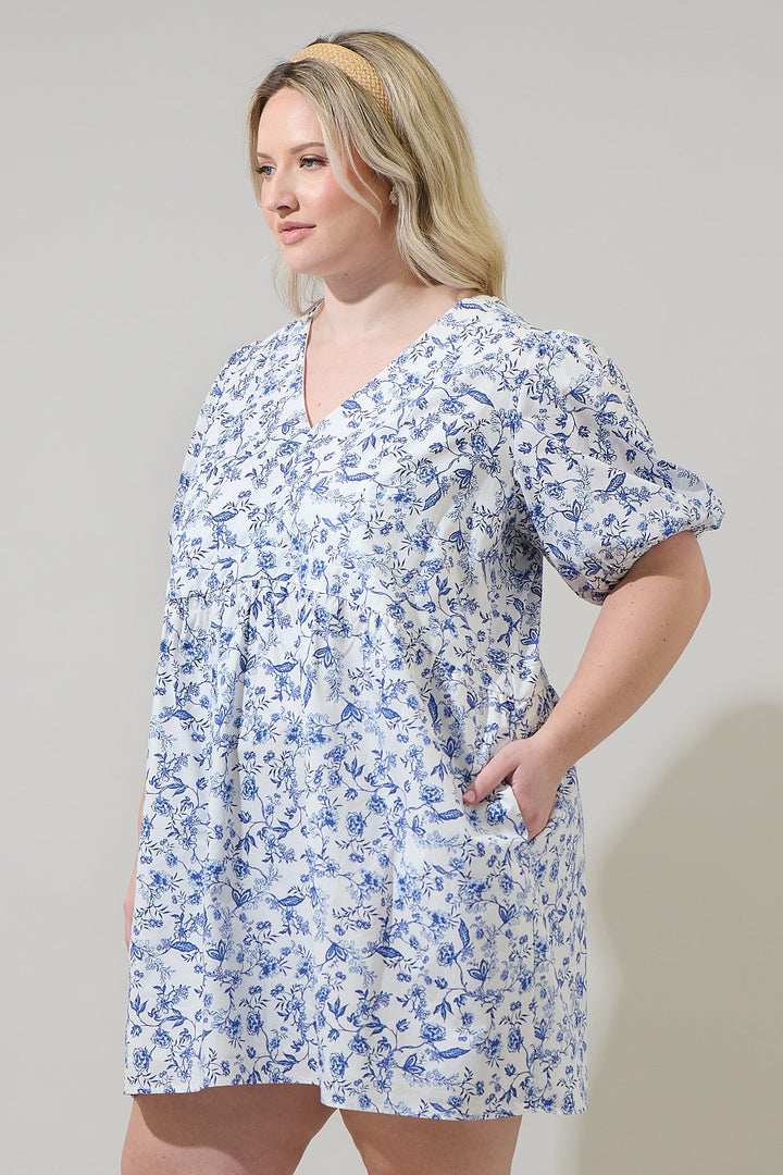 Kearny Floral Jerome Shift Mini Dress Curve
