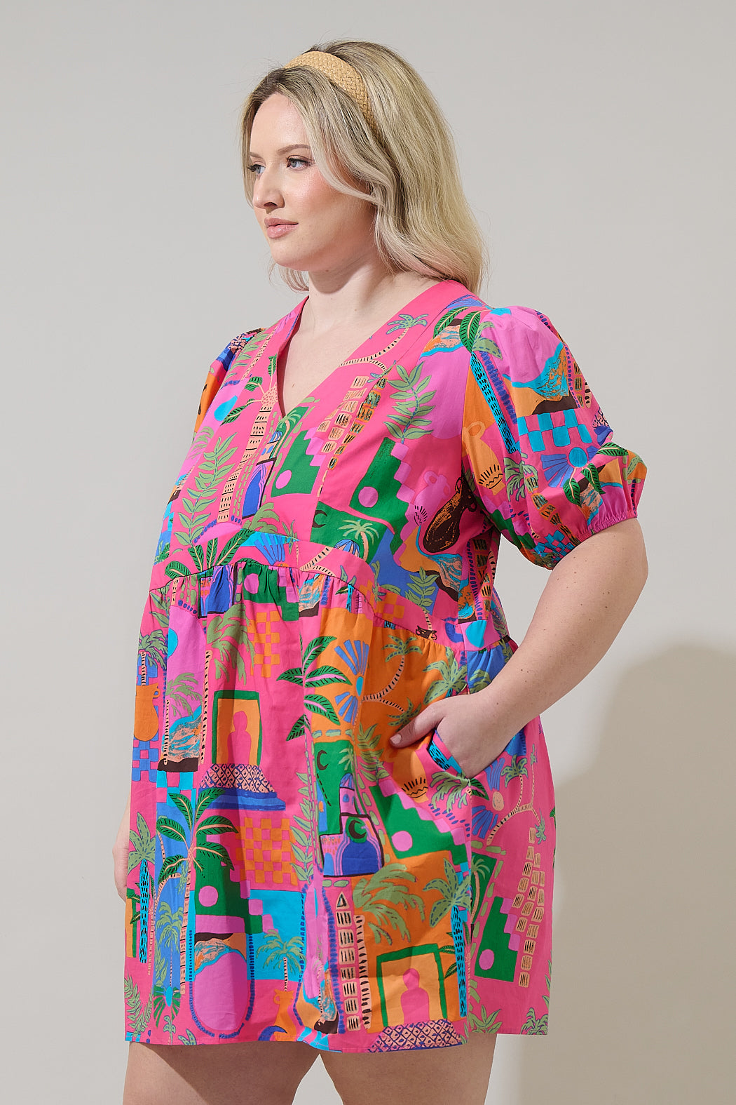 Lanus City Jerome Shift Mini Dress Curve