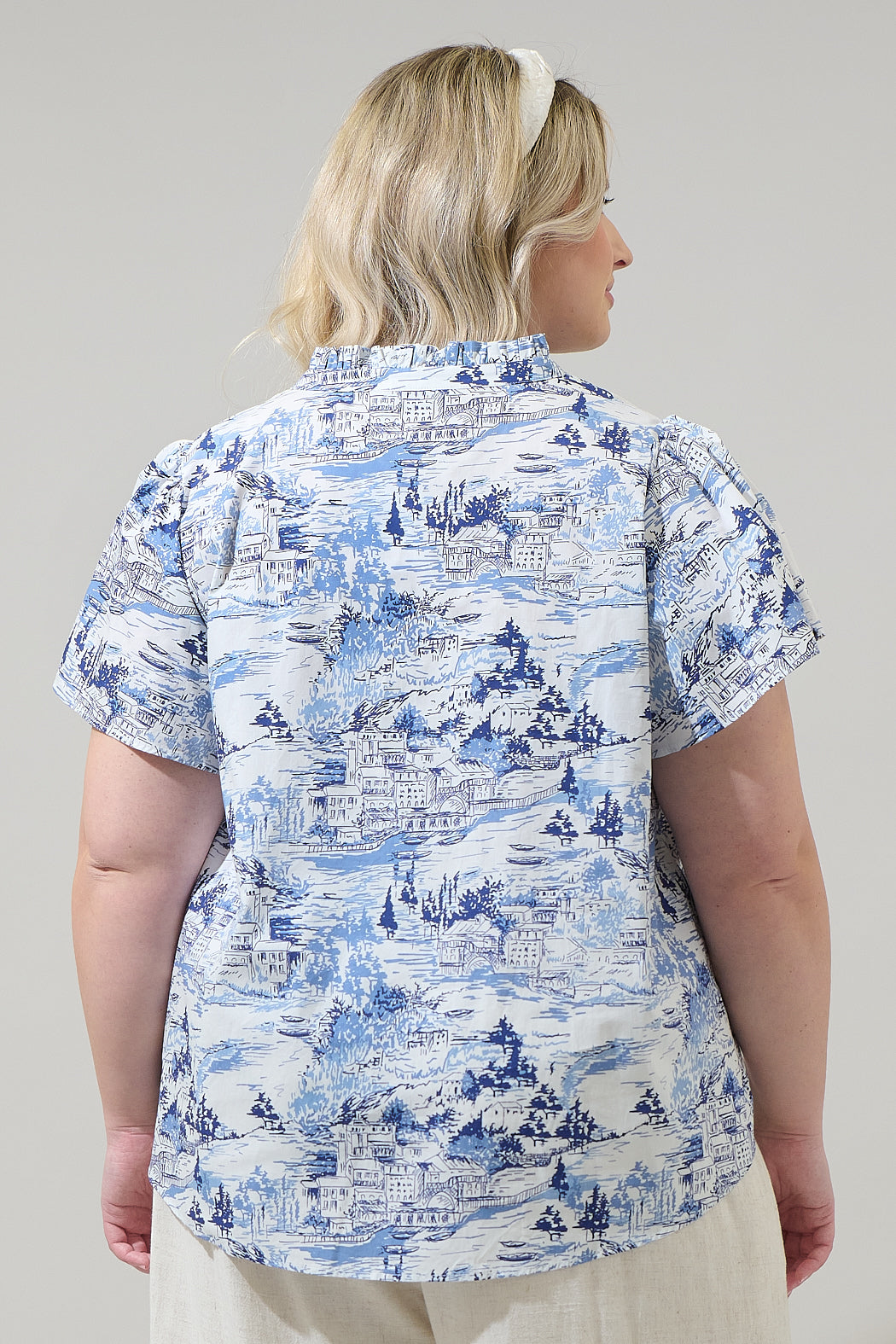 Francine Toile Fabiola Ruffle Top Curve