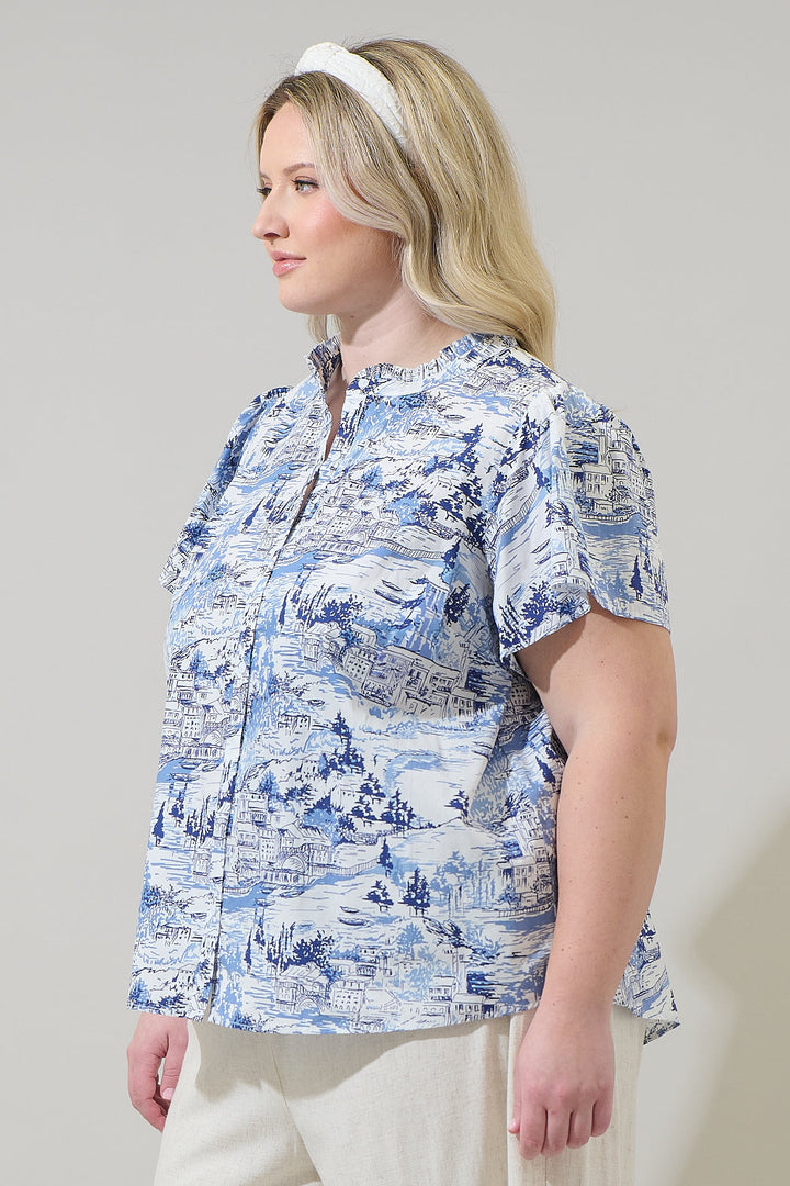 Francine Toile Fabiola Ruffle Top Curve