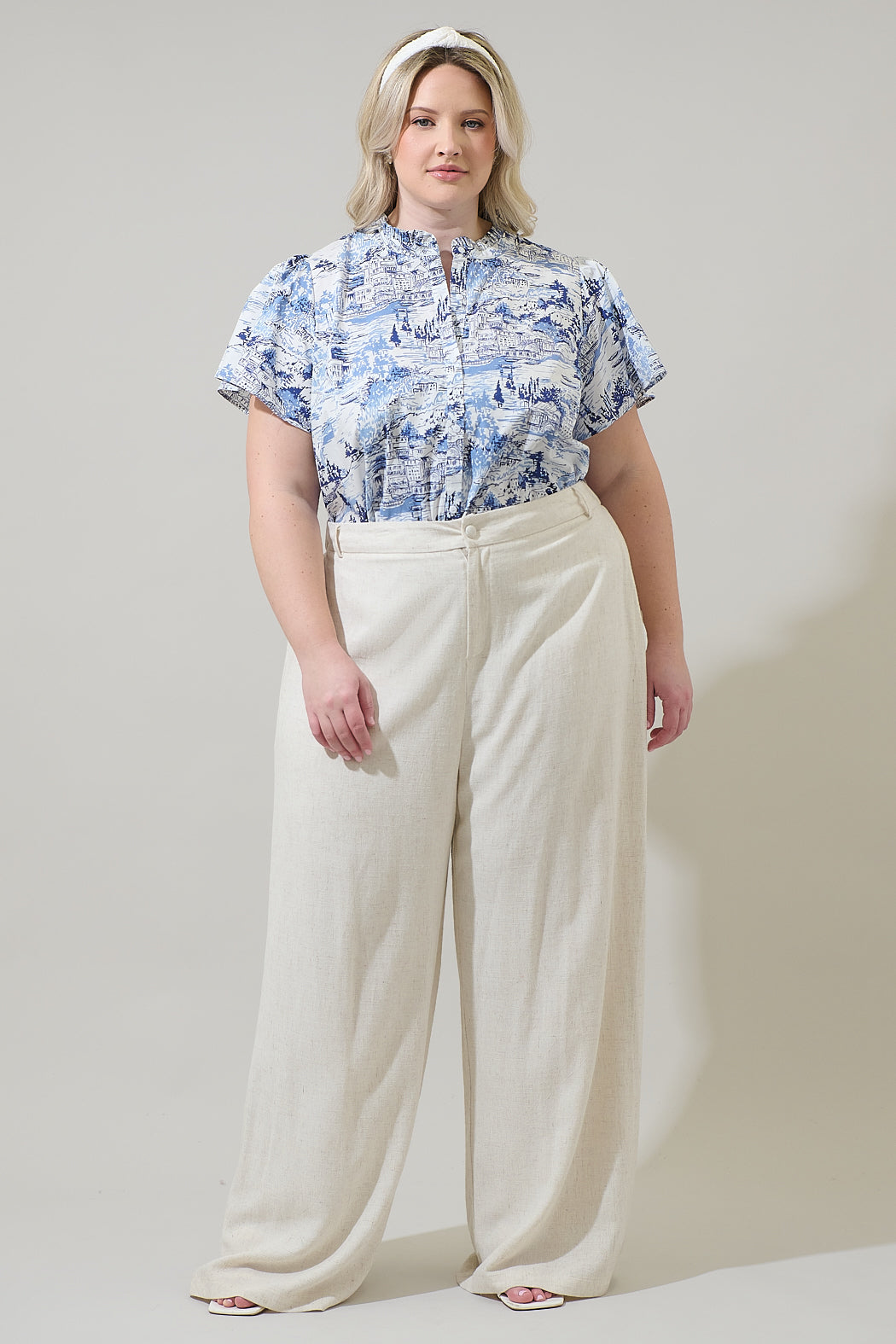 Francine Toile Fabiola Ruffle Top Curve