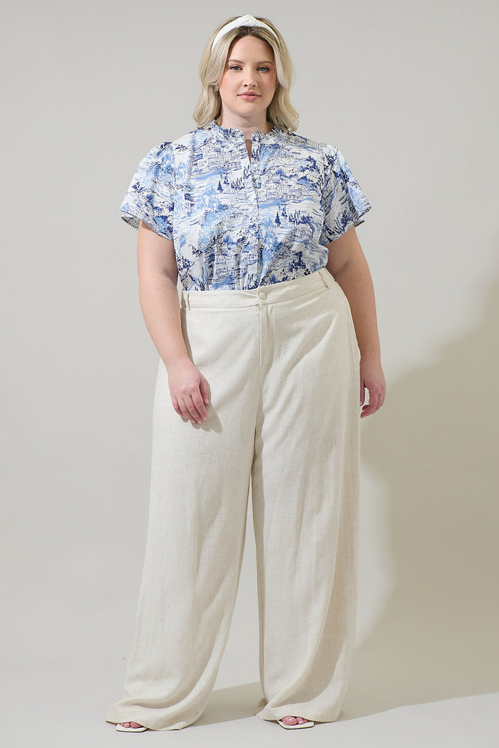 Francine Toile Fabiola Ruffle Top Curve