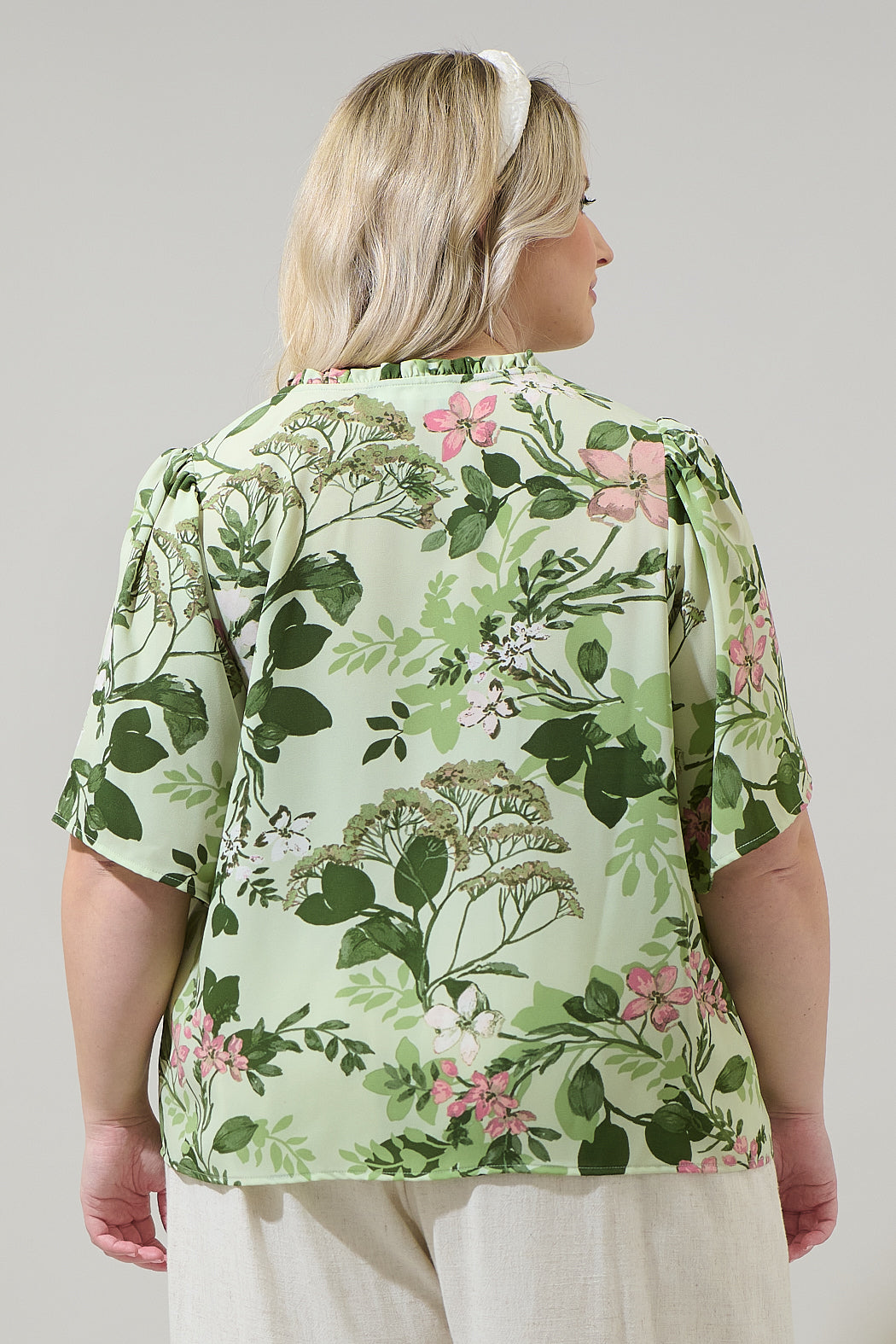 Zane Floral Bryn Button Blouse Curve