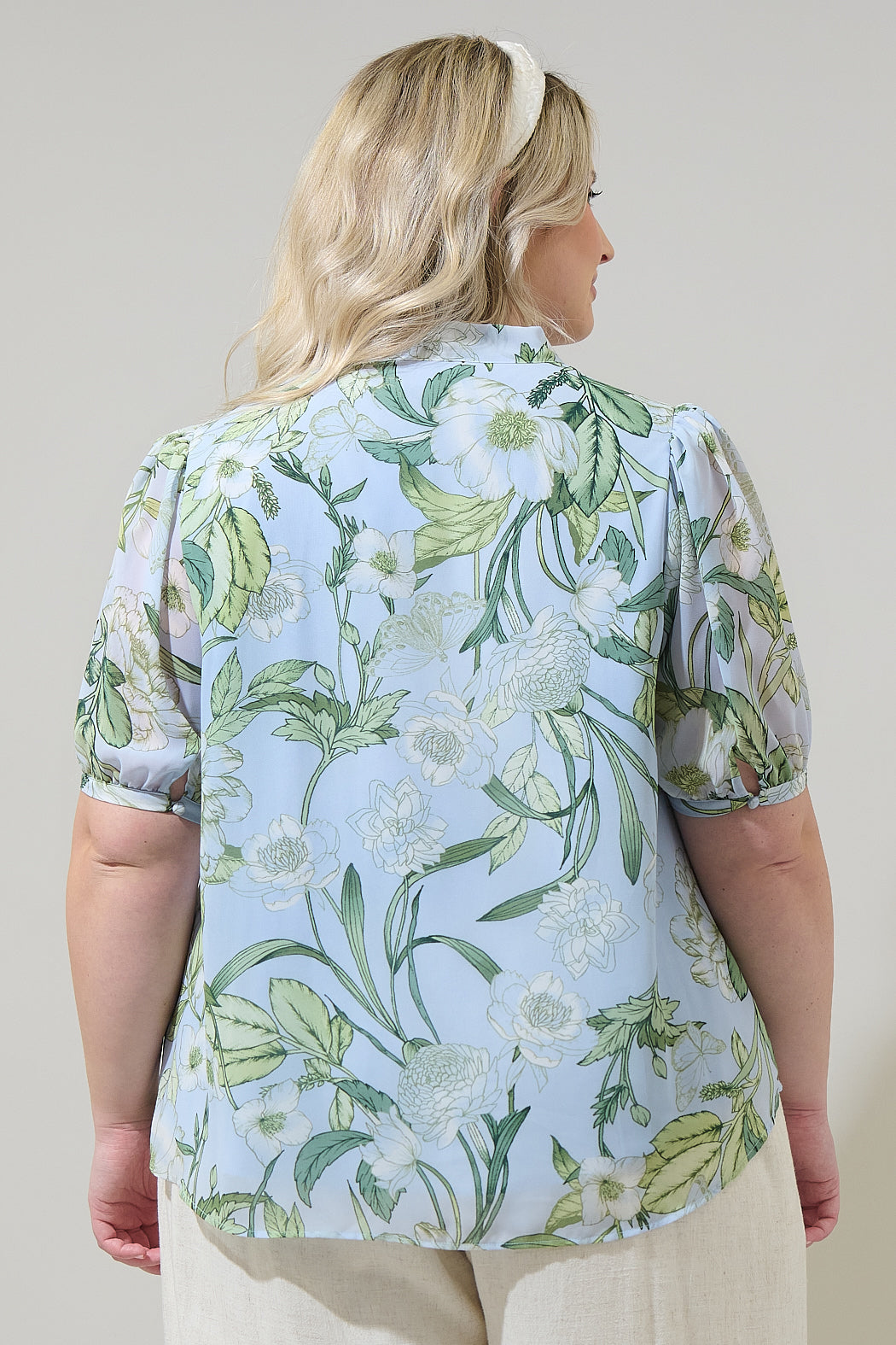 Serenade Bloom Rayna Bow Blouse Curve