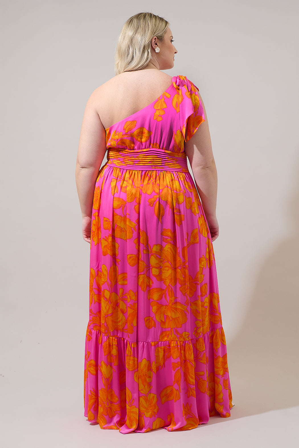 Pacey Floral Bayou One Shoulder Maxi Dress Curve