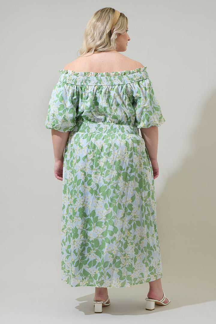 Kiany Floral Magna Town Midi Dress Curve