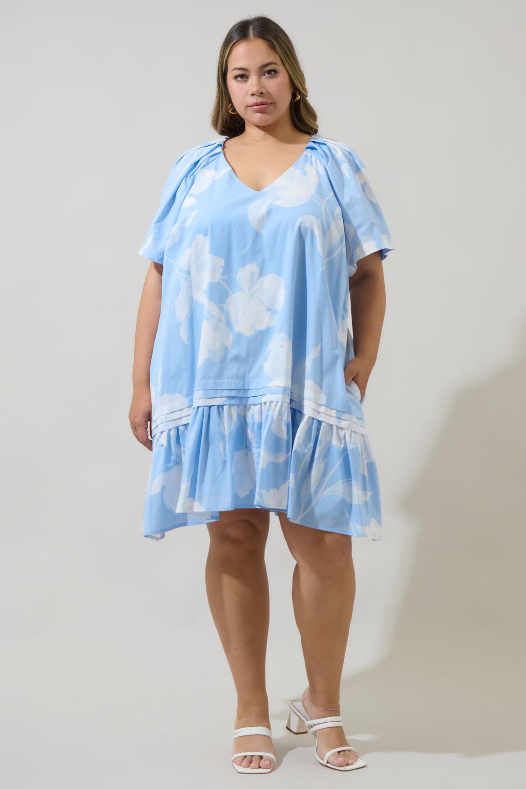 Afina Floral Seruma Mini Dress Curve