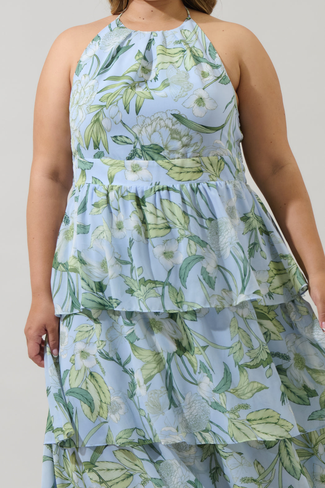Serenade Bloom Seana Tiered Maxi Dress Curve