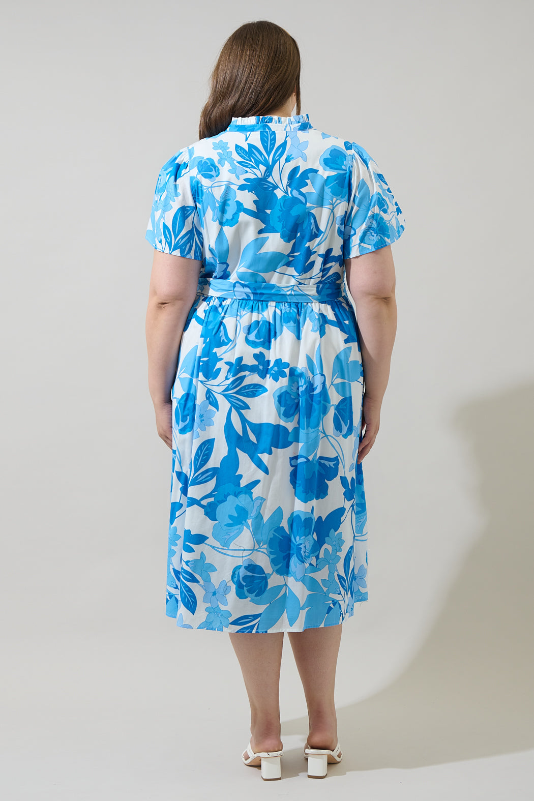 Darien Floral Aurelia Babydoll Midi Dress Curve
