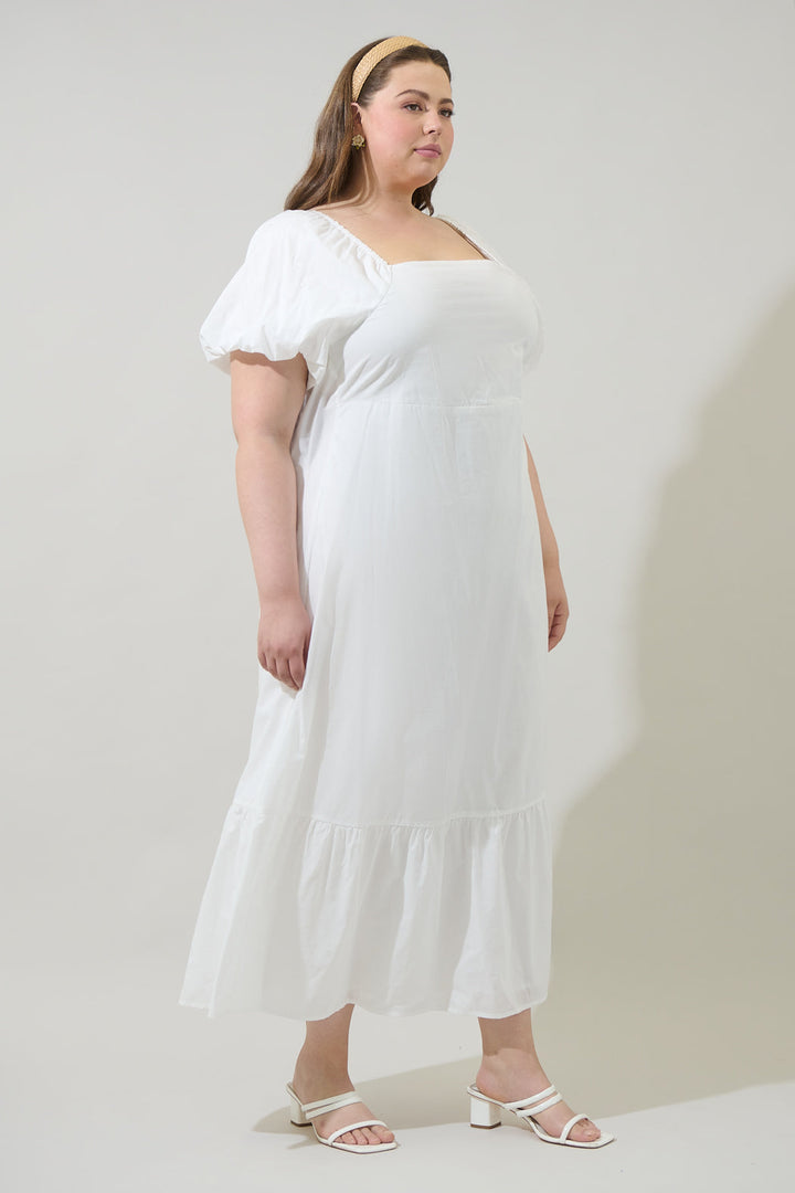 Xena Puff Sleeve Maxi Dress Curve