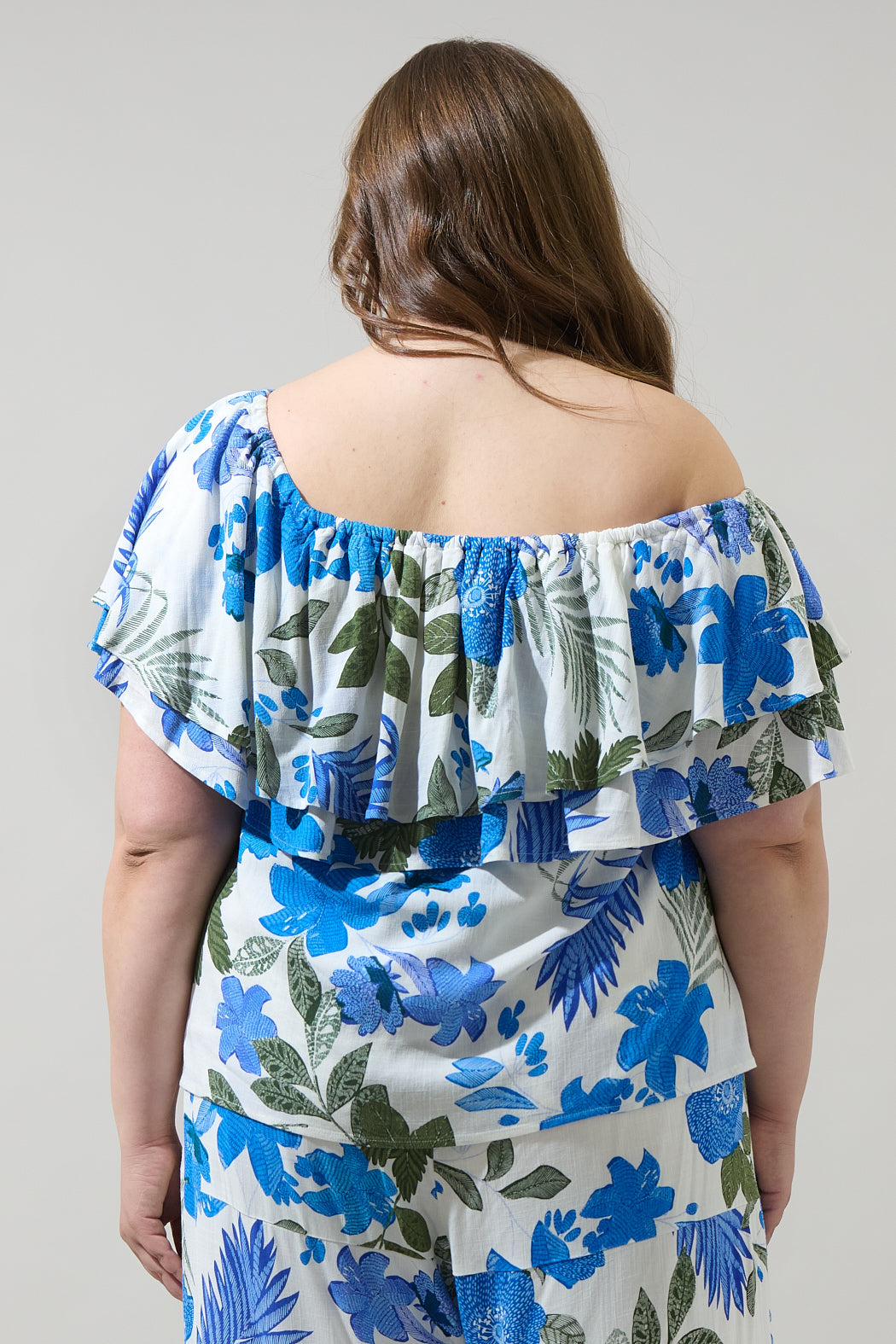 Zurie Floral Talisy Off Shoulder Top Curve