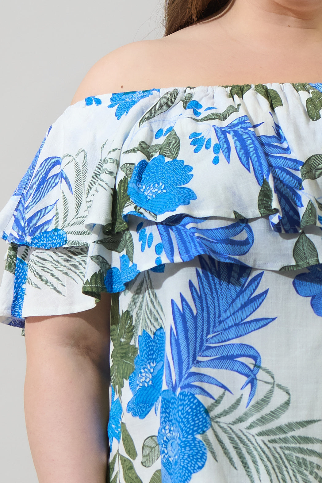 Zurie Floral Talisy Off Shoulder Top Curve