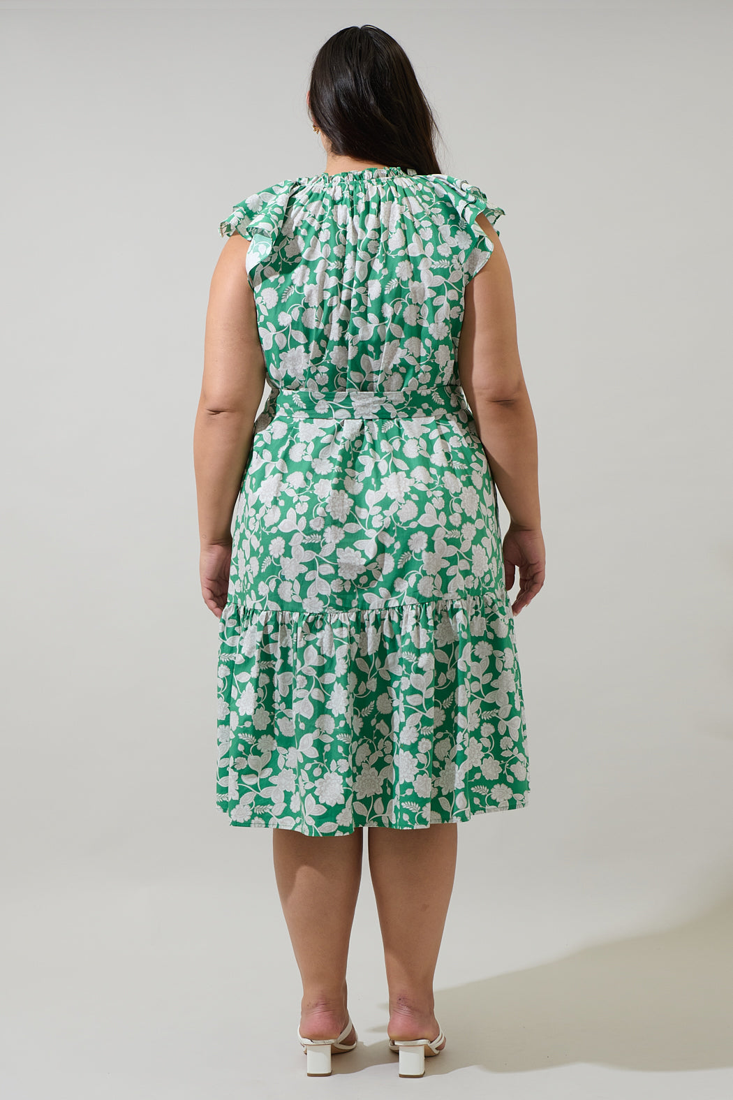 Baxley Floral Charlotte Button Midi Dress Curve