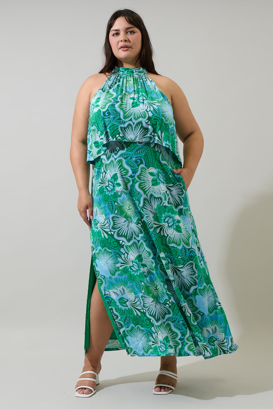 Tanti Floral Moya Sleeveless Maxi Dress Curve