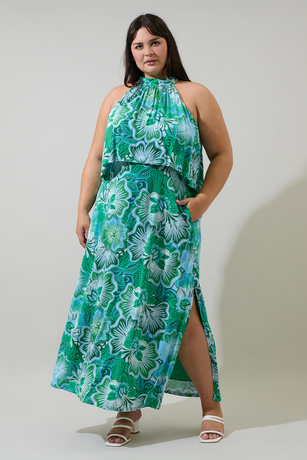 Tanti Floral Moya Sleeveless Maxi Dress Curve