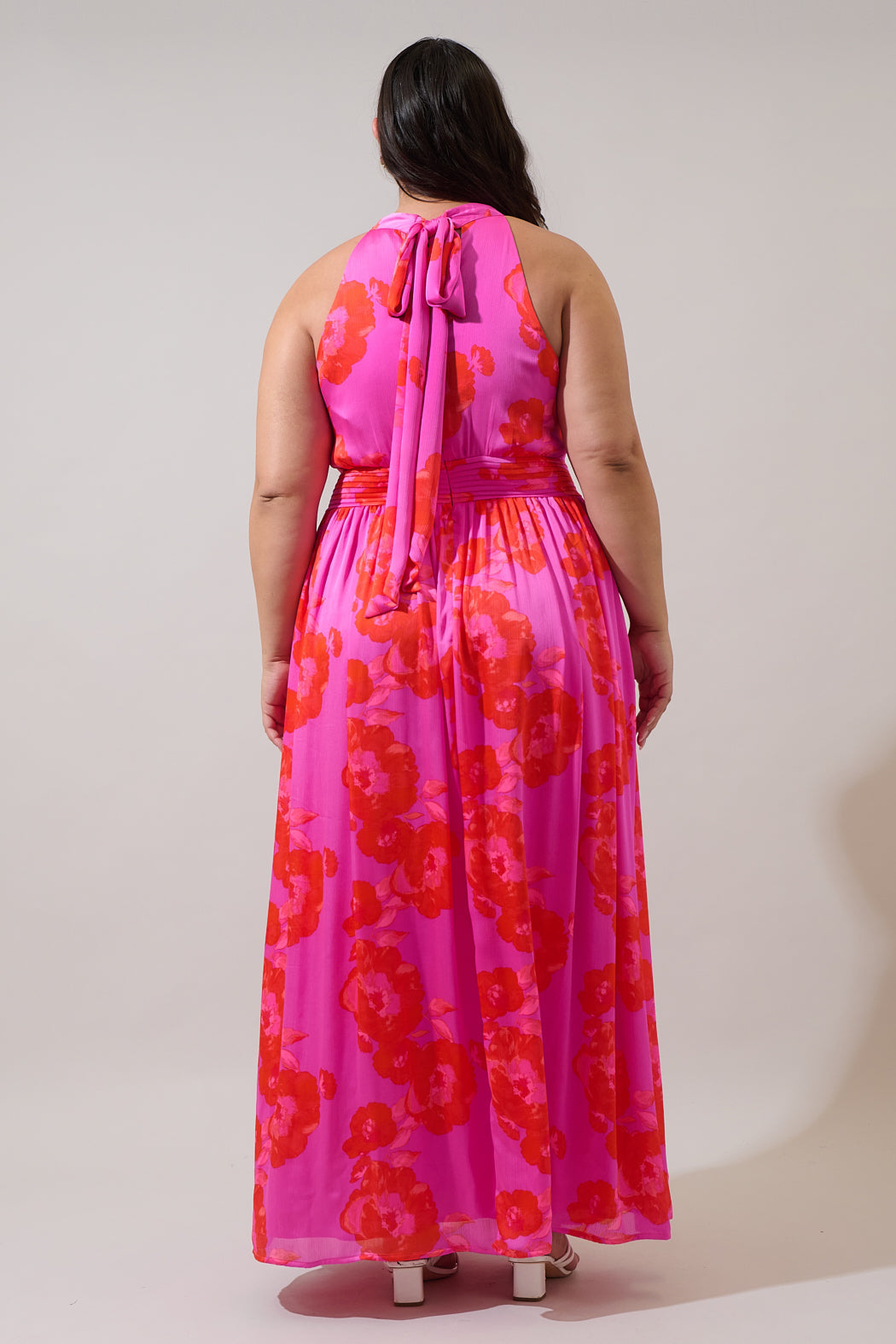 Lailah Floral Landy Halter Maxi Dress Curve