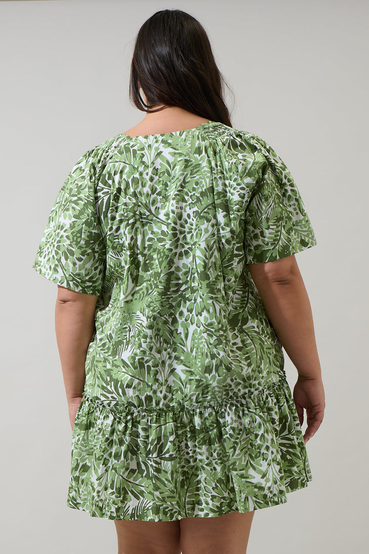Irenan Leaf Ashby Shift Mini Dress Curve