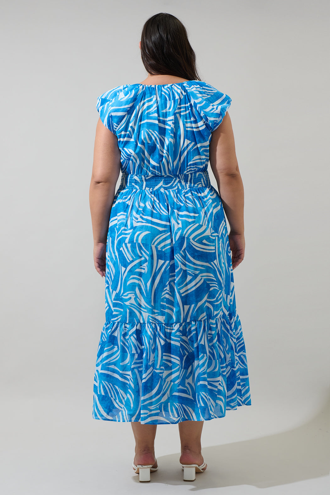 Canton Tropics Mecily Smocked Maxi Dress Curve