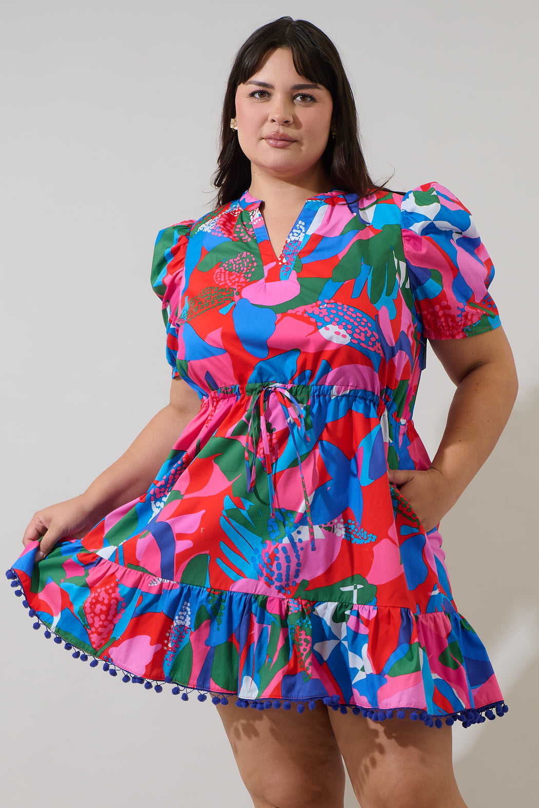 Exene Floral Gerica Shift Mini Dress Curve