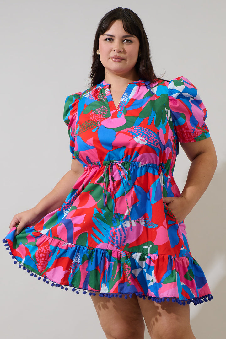 Exene Floral Gerica Shift Mini Dress Curve