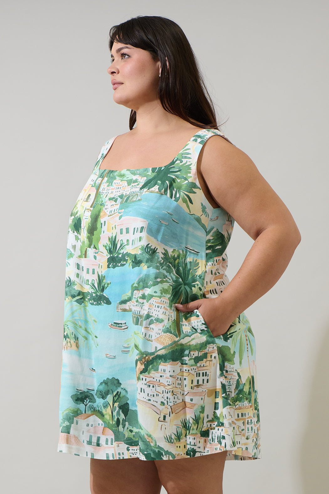 Piti Town Zenica Shift Mini Dress Curve