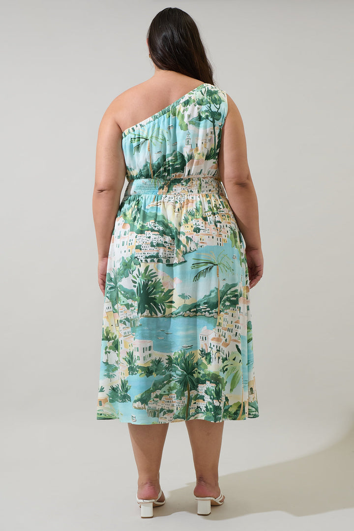 Piti Town Islay Smocked Midi Dress Curve