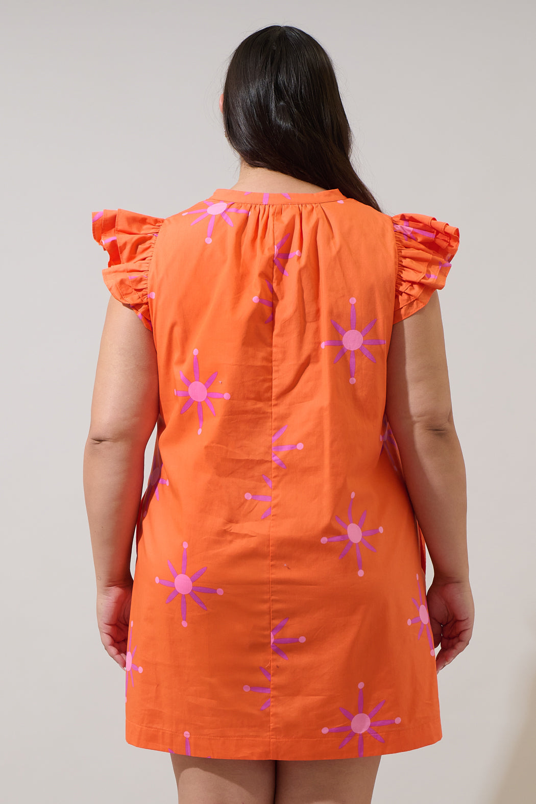 Karani Starburst Evalyn Ruffle Mini Dress Curve