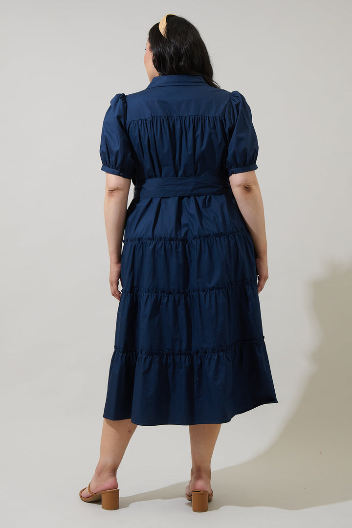 Blate Tiered Midi Dress Curve