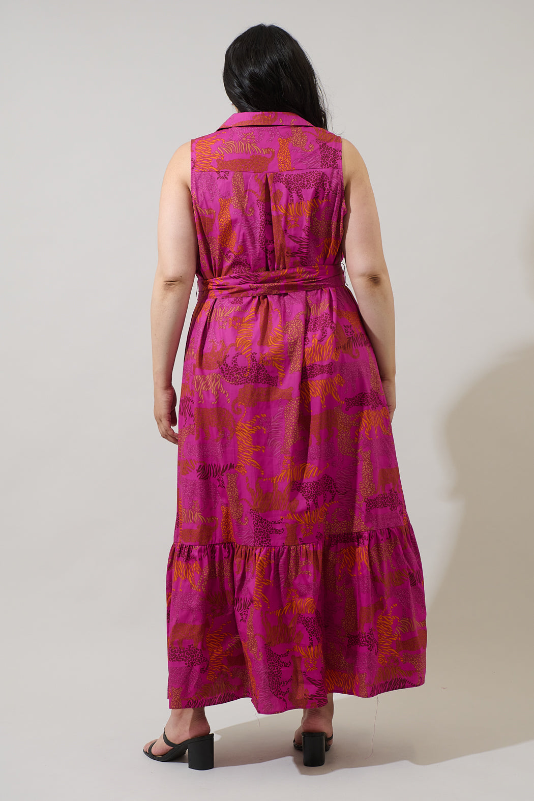 In the Jungle Cileah Collared Maxi Dress Curve