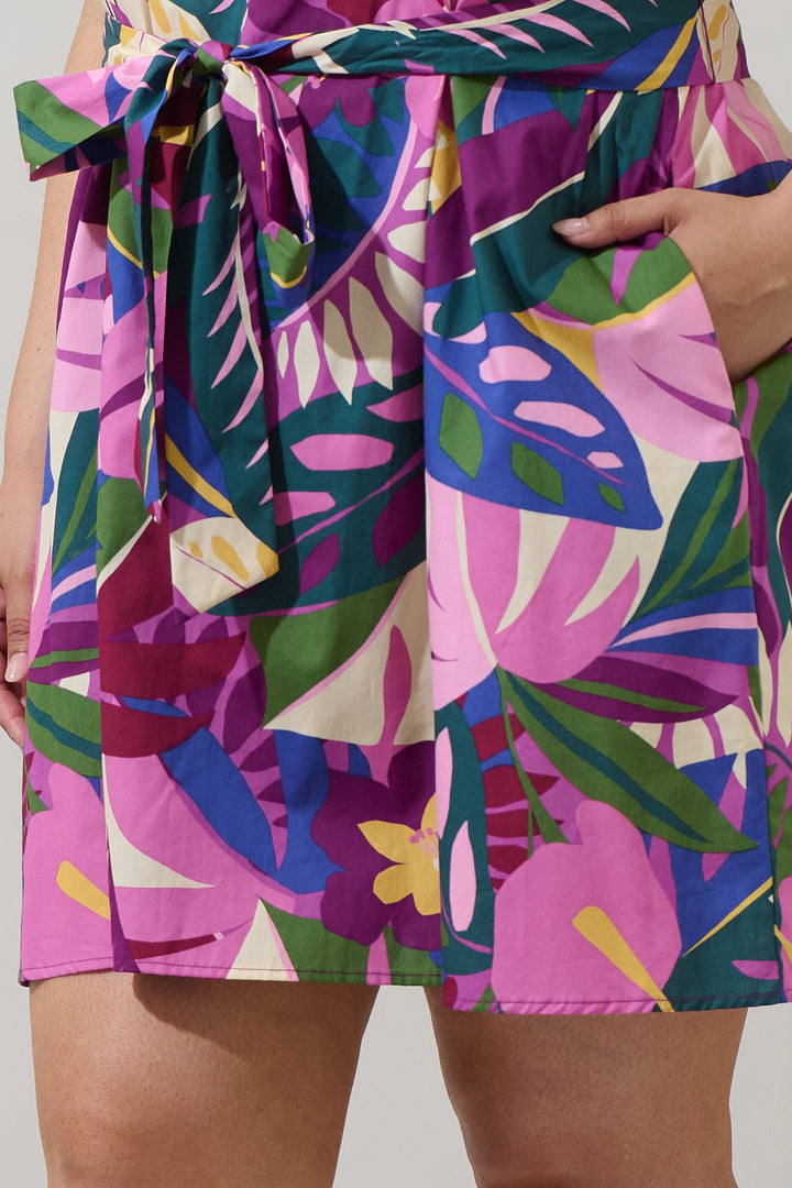 Blain Tropics Ema Shift Mini Dress Curve