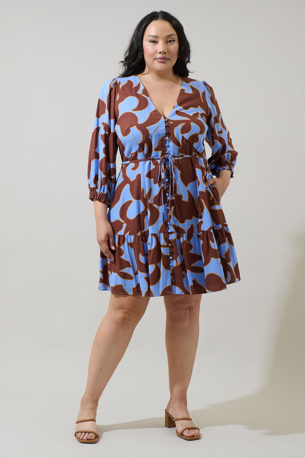 Briley Abstract Roana Mini Dress Curve